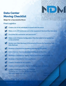 Download Data Sheet – Data Center Moving Checklist